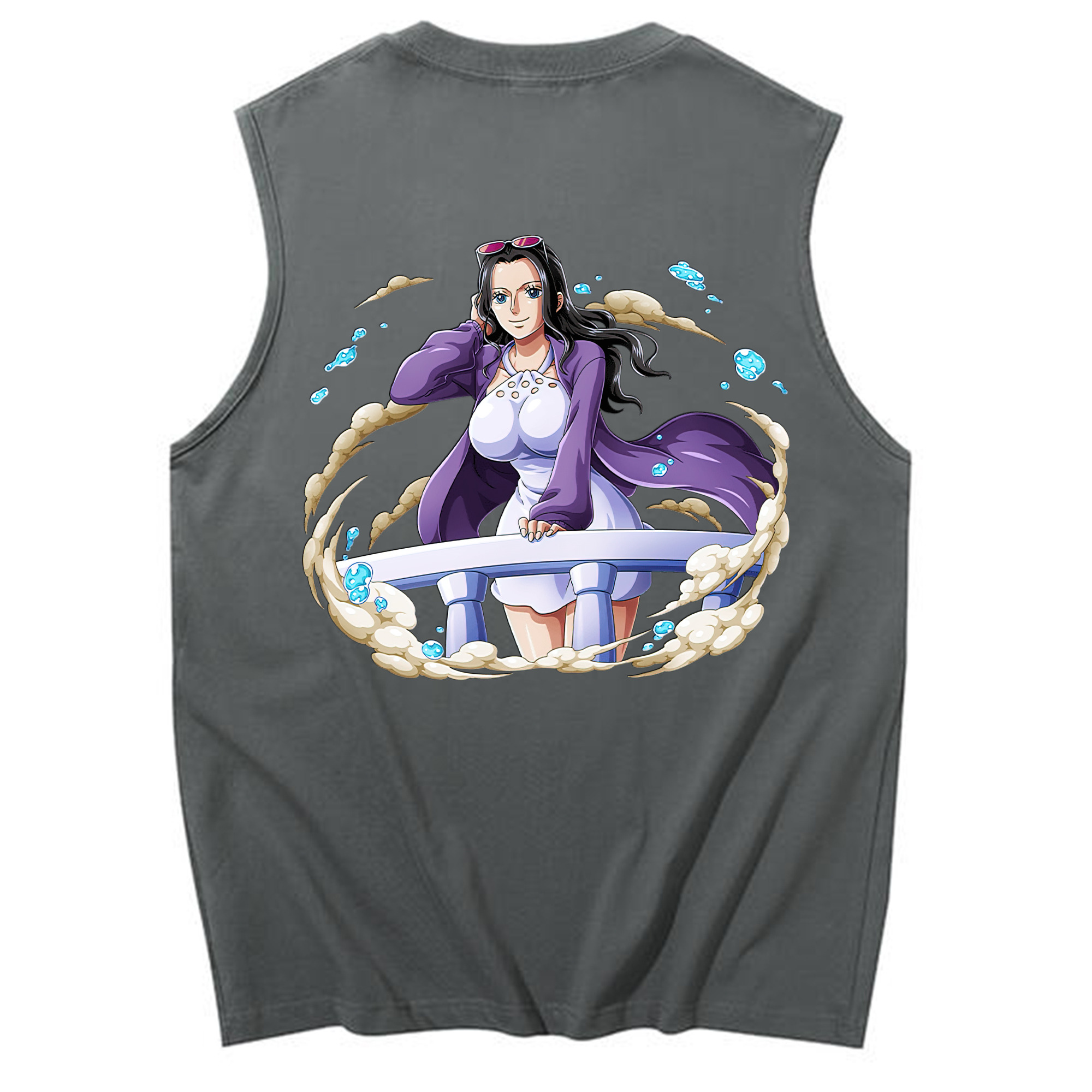 ワンピース ニコ・ロビン ONE PIECE Nico Robin コットン100％タンクトップ（背面プリント）